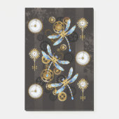 Post-it® Dragonflies de Steampunk sur arrière - plan rayé b (Devant)