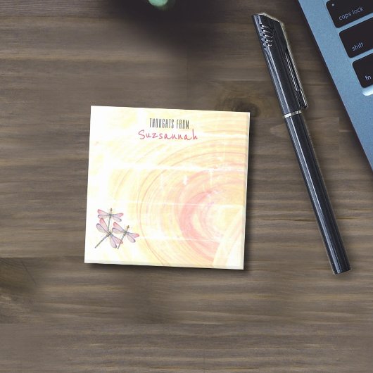 Post-it® Dragonflies sur Pastel Color Abstrait Custom