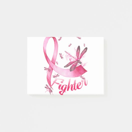 Post-it® Dragonfly rose Ribbon Cancer du sein (Devant)