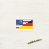 Post-it® Drapeau allemand American Pride US Allemagne (Sur un bureau)