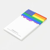 Post-it® Drapeau américain d'arc-en-ciel de LGBT (Incliné)