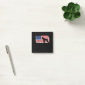 Post-it® Drapeau américain du géant patriotique Schnauzer (Bureau)