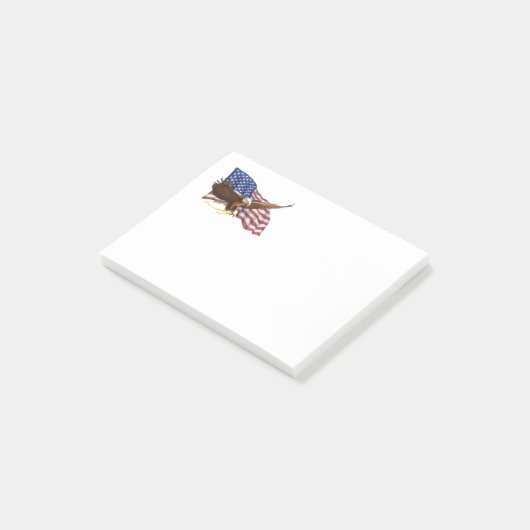 Post-it® Drapeau américain et aigle (Incliné)