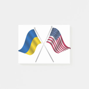 Post-it® Drapeau américain et drapeau ukrainien