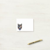 Post-it® Drapeau américain Patriotique Kitty Crazy Cat Lady (Sur un bureau)