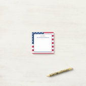 Post-it® Drapeau américain personnalisé USA (Sur un bureau)