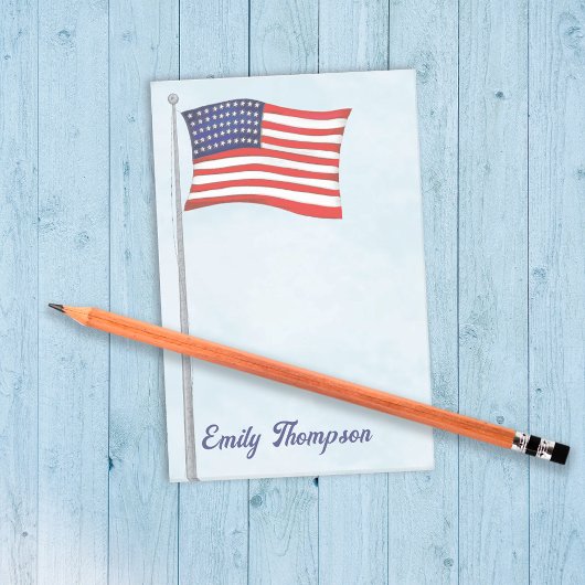 Post-it® Drapeau américain rouge blanc et bleu personnalisé