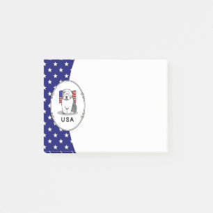 Post-it® Drapeau américain Vieux chien anglais (Grey 1)