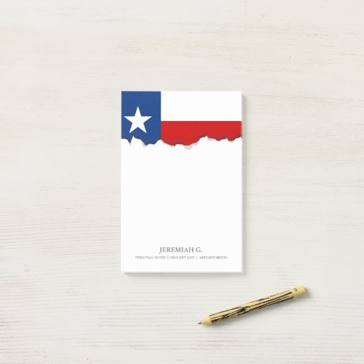 Post-it® Drapeau classique d'état du Texas (Sur un bureau)