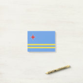 Post-it® drapeau d'Aruba (Sur un bureau)
