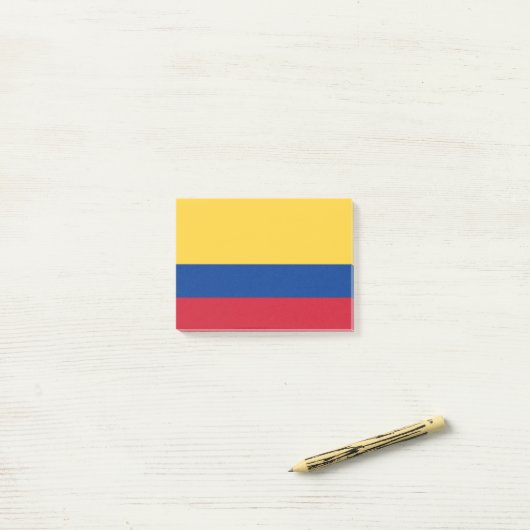 Post-it® Drapeau de Colombie (Sur un bureau)