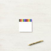 Post-it® Drapeau de fierté gay inclusif SlipperyJoe's à tex (Sur un bureau)