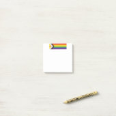Post-it® Drapeau de fierté intersexe de SlipperyJoe's fond (Sur un bureau)