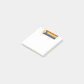 Post-it® Drapeau de fierté intersexe de SlipperyJoe's fond (Incliné)