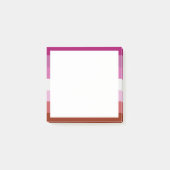 Post-it® Drapeau de fierté lesbienne au rouge à lèvres (Devant)