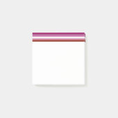 Post-it® Drapeau de fierté lesbienne de SlipperyJoe féminin (Devant)