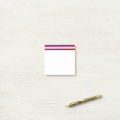 Post-it® Drapeau de fierté lesbienne de SlipperyJoe féminin (Sur un bureau)