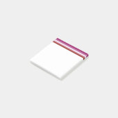Post-it® Drapeau de fierté lesbienne de SlipperyJoe féminin (Incliné)