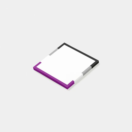 Post-it® Drapeau de la fierté asexuelle (Incliné)