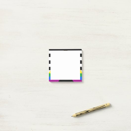 Post-it® Drapeau de la fierté de progrès allié (Sur un bureau)