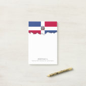 Post-it® Drapeau de la République dominicaine (Sur un bureau)