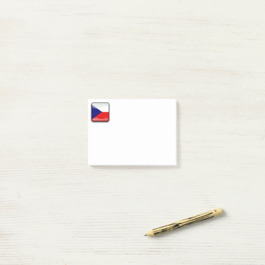 Post-it® Drapeau de la République tchèque (Sur un bureau)