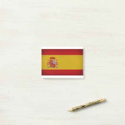 Post-it® Drapeau de l'Espagne (Sur un bureau)