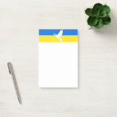 Post-it® Drapeau de l'Ukraine Sticky Notes Dove of Peace (Bureau)