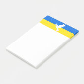 Post-it® Drapeau de l'Ukraine Sticky Notes Dove of Peace (Incliné)
