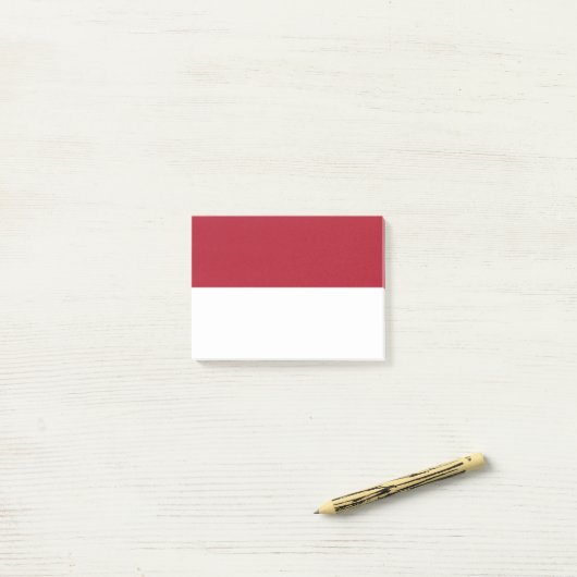 Post-it® Drapeau de Monaco (Sur un bureau)