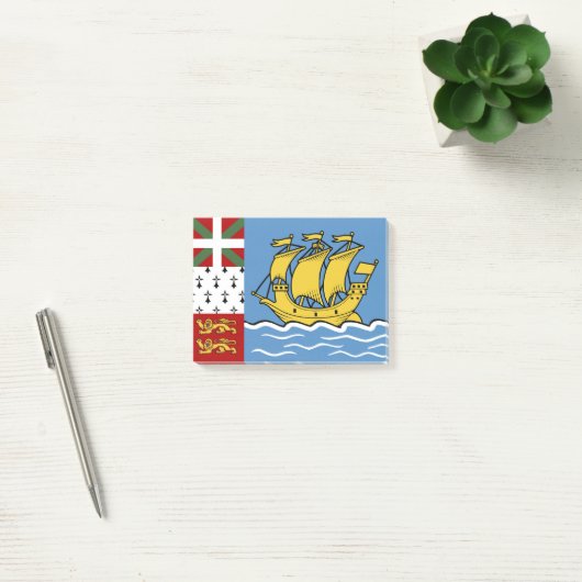 Post-it® Drapeau de Saint-Pierre-et-Miquelon (Bureau)