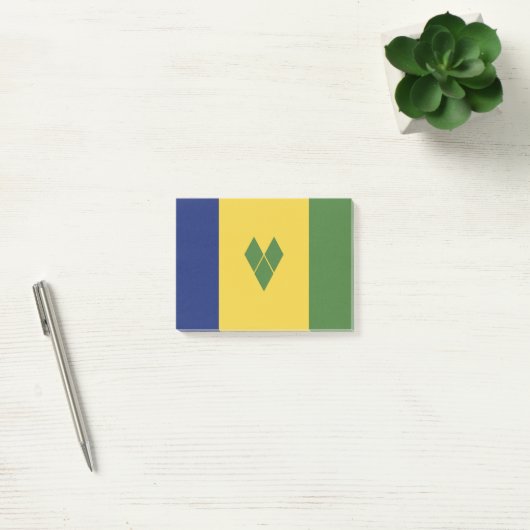 Post-it® Drapeau de Saint-Vincent-et-les Grenadines (Bureau)