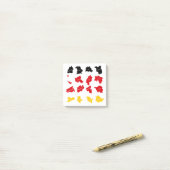 Post-it® Drapeau des États allemands (Sur un bureau)