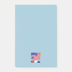 Post-it® Drapeau des États-Unis USA Balle de football Fond