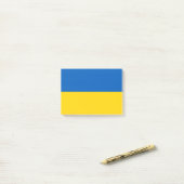 Post-it® Drapeau des notes de Courrier-it® de l'Ukraine (Sur un bureau)