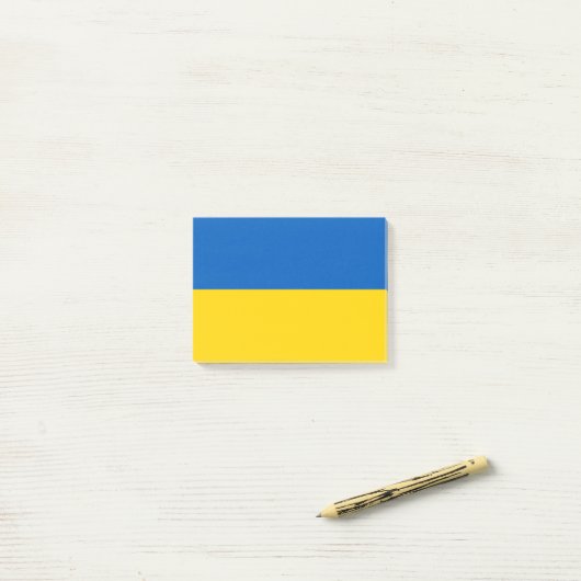 Post-it® Drapeau des notes de Courrier-it® de l'Ukraine (Sur un bureau)
