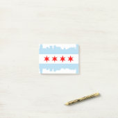 Post-it® Drapeau d'horizon de Chicago (Sur un bureau)
