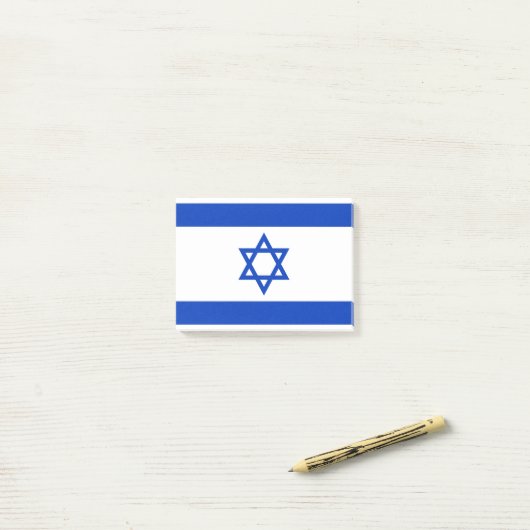 Post-it® Drapeau d'Israël (Sur un bureau)