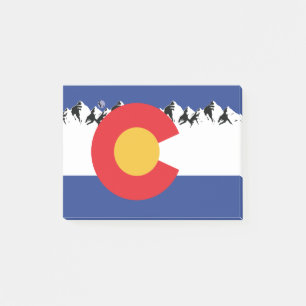 Post-it® Drapeau du Colorado avec montagnes