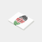 Post-it® Drapeau du Kenya Empreinte Identité du pays (Incliné)