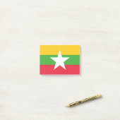 Post-it® Drapeau du Myanmar (Sur un bureau)