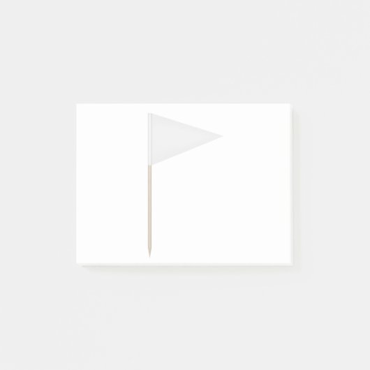 Post-it® Drapeau du triangle blanc (Devant)