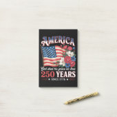 Post-it® Drapeau Floral America 250 Ans (Sur un bureau)