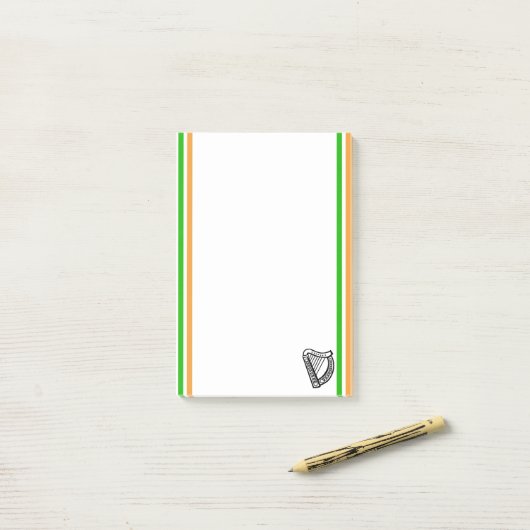 Post-it® Drapeau irlandais de rayures (Sur un bureau)