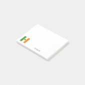 Post-it® Drapeau irlandais St Patrick avec Shamrock | Perso (Incliné)