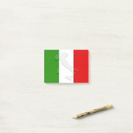 Post-it® Drapeau italien (Sur un bureau)