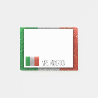 Post-it® Drapeau italien Italie Parties scintillant Enseign