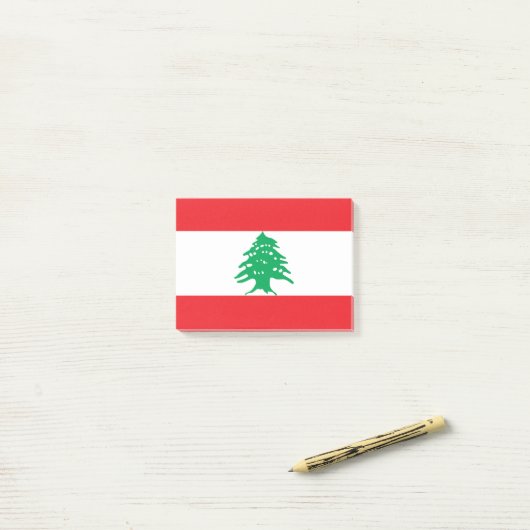Post-it® Drapeau libanais (Sur un bureau)