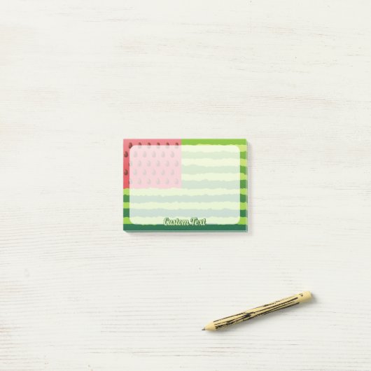 Post-it® Drapeau Pastèque (Sur un bureau)