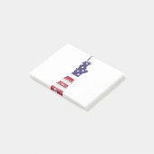 Post-it® Drapeau patriotique de la statue de la liberté (Incliné)